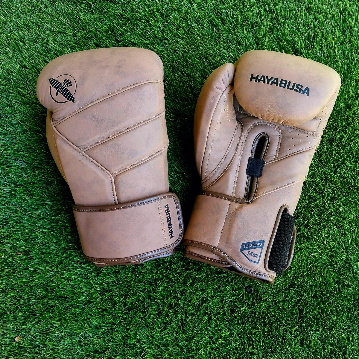 HAYABUSA GLOVES T3 LX HOOK AND LOOP LEATHER TAN BROWN