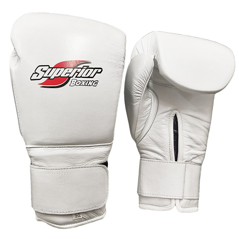 SUPERIOR GLOVES BOXING JAPAN STYLE WHITE HOOK & LOOP