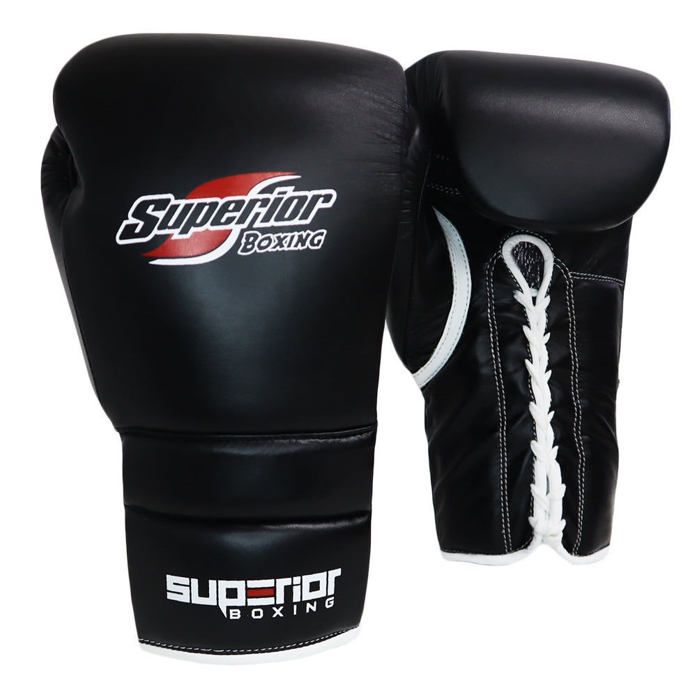 SUPERIOR GLOVES BOXING JAPAN STYLE BLACK LACE UP V.2