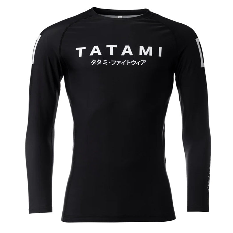 TATAMI RASHGUARD KATAKANA L/S BLACK/WHITE