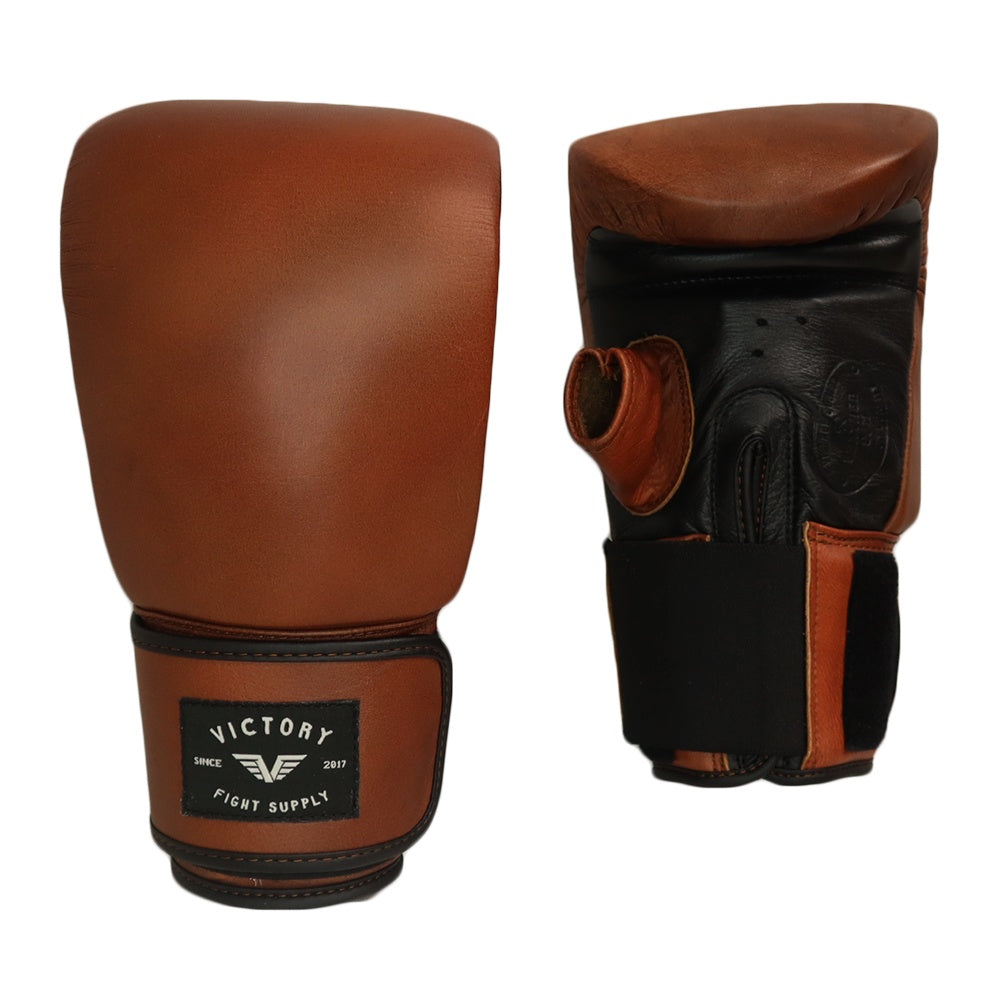 VICTORY BAG GLOVES VINTAGE SERIES HOOK & LOOP WHISKEY BROWN $79.99