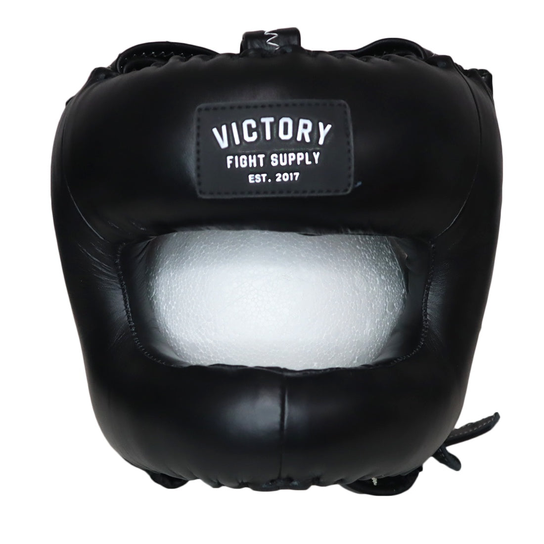 VICTORY HEADGEAR BAR FACE SAVER LEATHER BLACK/WHITE