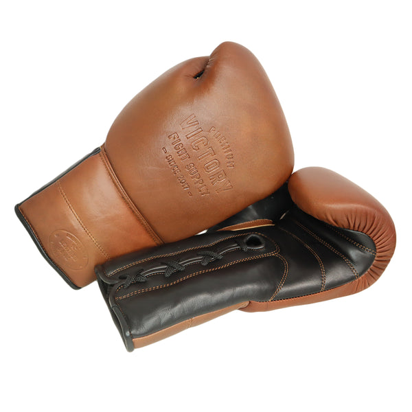 VICTORY GLOVES VINTAGE SERIES LACE WHISKEY BROWN/BLACK – MSM FIGHT SHOP