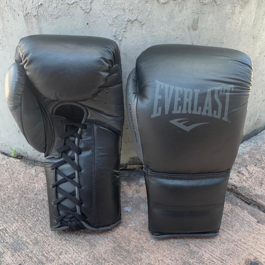 Guantes Everlast powerlock 2 cuero negro