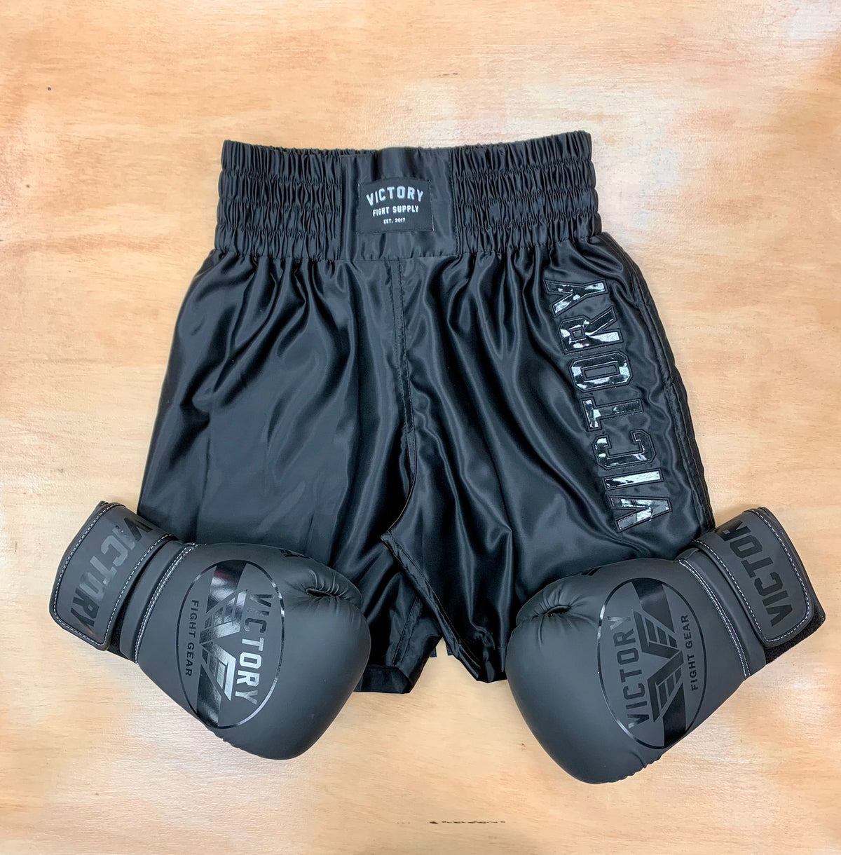 VICTORY BOXING SHORTS IMPACT BLACK/BLACK