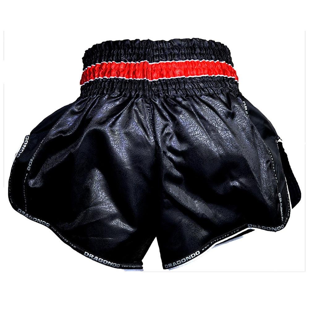 DRAGON MUAY THAI SHORTS RETRO BLACK/RED - MSM FIGHT SHOPDRAGON DO