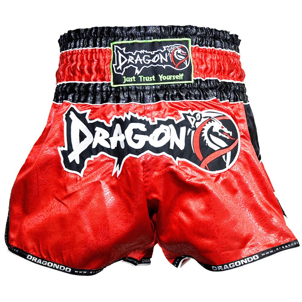 DRAGON MUAY THAI SHORTS RETRO RED/BLACK - MSM FIGHT SHOPDRAGON DO