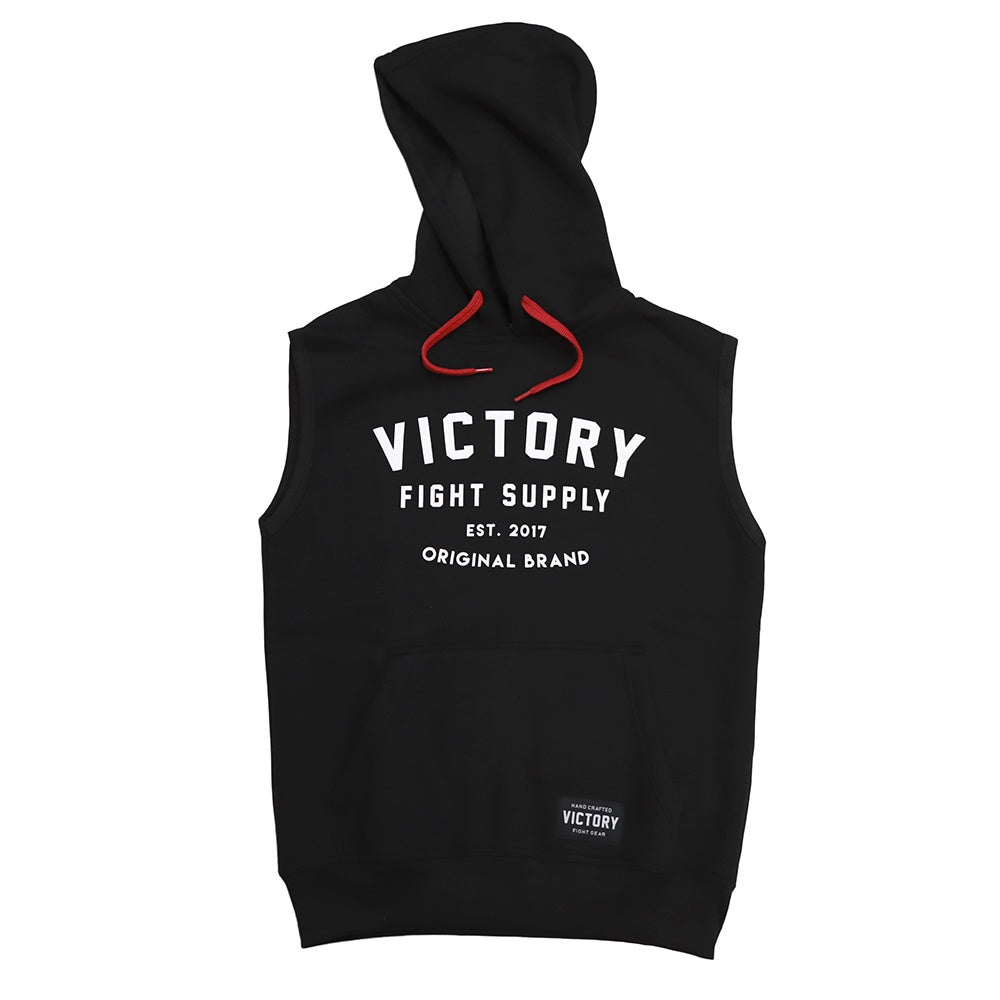 VICTORY SLEEVELESS HOODIE ORIGINS BLACK/WHITE