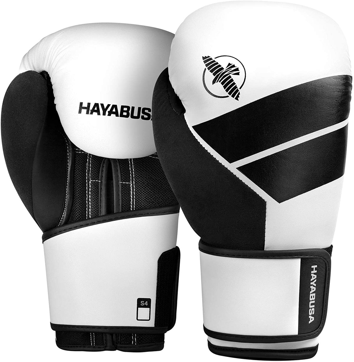 HAYABUSA GLOVES S4 BOXING GLOVES WHITE BLACK