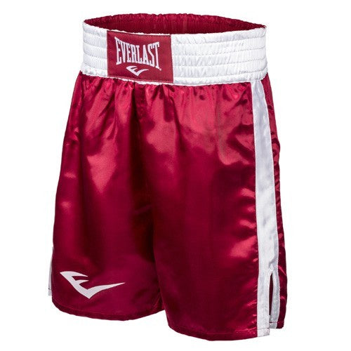 EVERLAST BOXING SHORTS RED/WHITE - MSM FIGHT SHOP