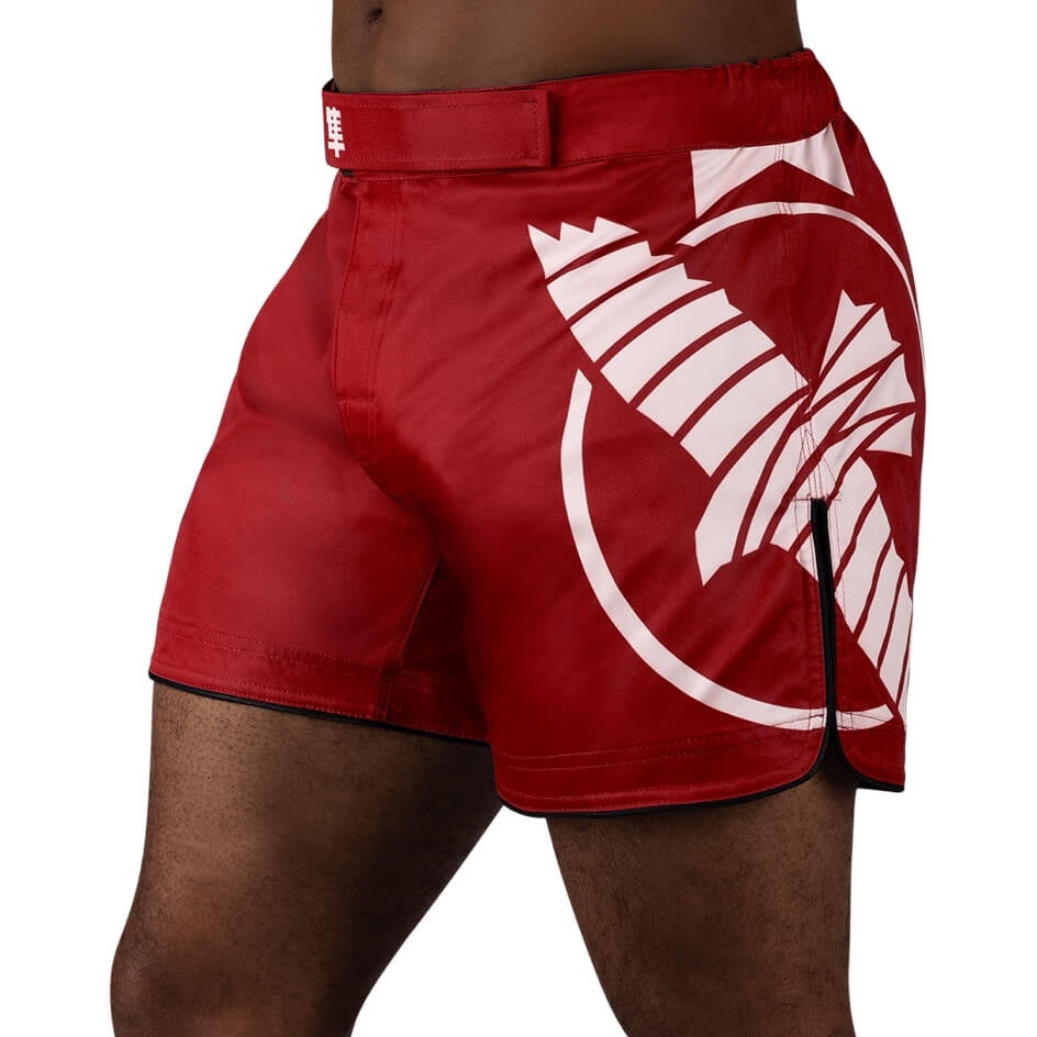 HAYABUSA SHORTS ICON MID THIGH RED/WHITE