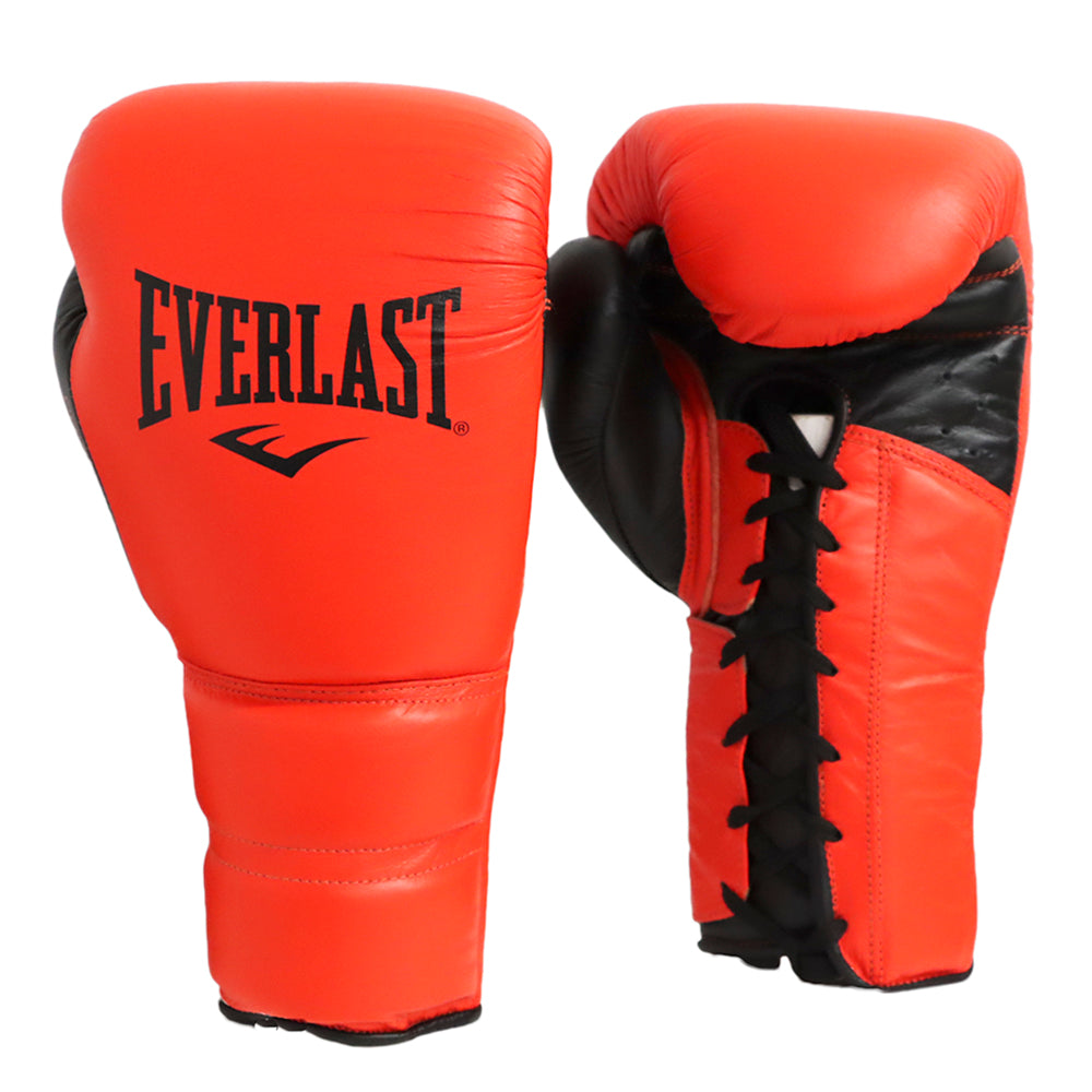 EVERLAST GLOVES LACE POWERLOCK 2 LEATHER HYPER ORANGE