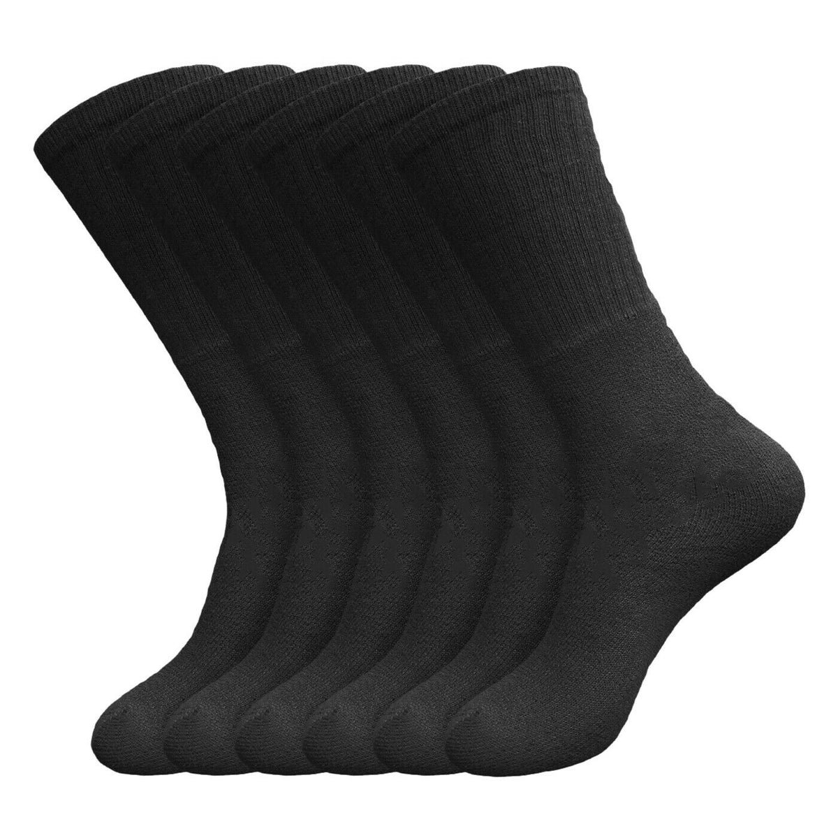 EVERLAST SOCKS CREW SIZE 6-12 BLACK | 6 PAIRS