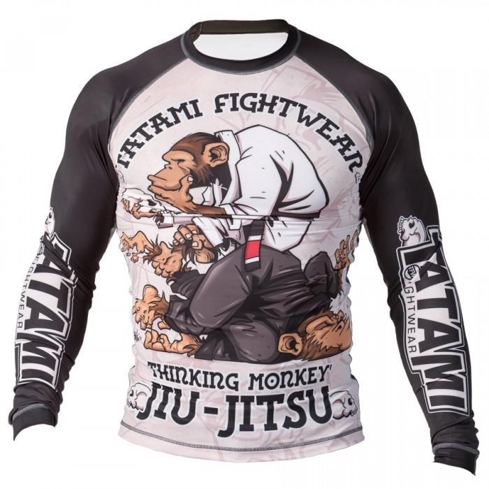 TATAMI RASHGUARD THINKER MONKEY L/S BLACK - MSM FIGHT SHOPTATAMI