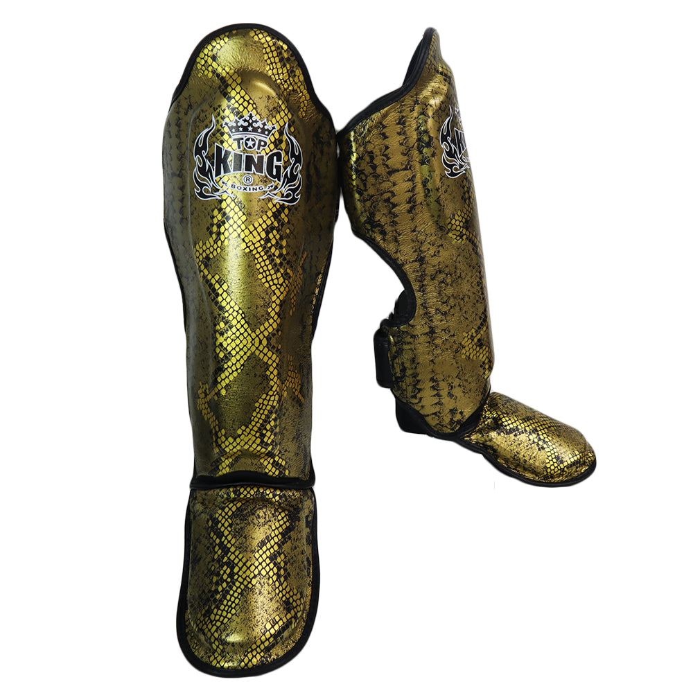 TOP KING SHINGUARDS SNAKE SKIN GOLD/BLACK